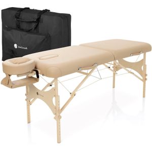 ZenGrowth - Belverde 2 - Massagetafel - Beige - Extra Hoog - 185 x 76 cm - PU-leer