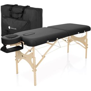 ZenGrowth - Belverde 2 - Massagetafel - Zwart - Extra Hoog - 185 x 76 cm - PU-leer