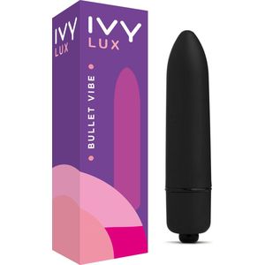 IVY LUX Mini Vibe Clitoris Stimulator Bullet Vibrator 9 cm - Mini Vibrator met 10 Standen Waterproof Zwart