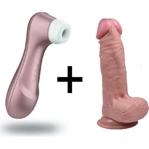 Satisfyer Pro 2 Gen 2 met Handful Medium Dildo Combinatie Voordeel Set