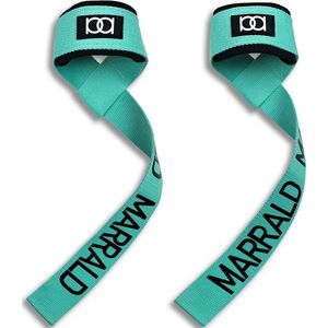 Marrald Lifting Straps - set van 2 - Padded - fitness crossfit krachttraining  deadlift lift grip - Mint