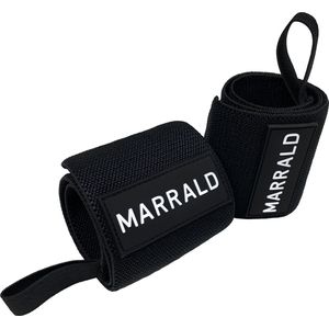 Marrald Wrist Wraps V2 - Zwart - polssteun brace crossfit fitness krachttraining sporthandschoenen