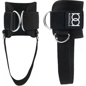 Marrald Kickback Ankle Straps - Fitness Enkelband Cuff Beenband Sport Kabelmachine - set van 2 - Zwart