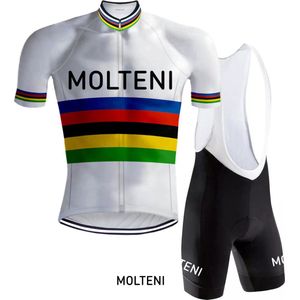 Retro Wielertenue Molteni Regenboog - REDTED