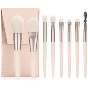 Without Lemons Roze Make up borstel set 9 delig | Kwastenset | Beauty | Make-up |Penselen|  Vrouwen |Meisjes |Cadeau |Geschenk|Liefde| BFF |