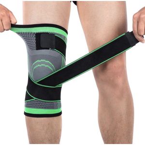 Chibaa - Knie band Groen - Unisex - Knie Versterking - Orthopedische Kniebrace voor Kruisband - Knieband voor meniscus - Kniebeschermer - Knie Brace Patella - Compressie Kniebandage Blessure - Sporten - Bescherming - 1 Stuk - Maat: Medium