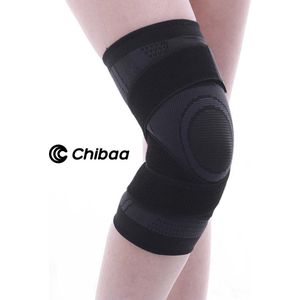 Chibaa Knie band Zwart |Unisex |Knie Versterking |Orthopedische kniebrace voor kruisband |Knieband voor meniscus | Kniebeschermer |Knie brace patella | Compressie kniebandage blessure |Sporten |Bescherming|