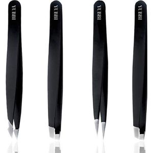 YUBBI - Epileer Pincet Set - Zwart - Tweezer Set - Dermaplanning - Wenkbrauw Scheermesje