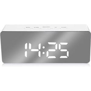 Luxime® - Digitale Wekker - Slaapkamer - Klok - Alarmklok - Energiezuinig - Wit