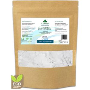 Ré-genesis Magnesium Badkristallen Vlokken – Magnesium Badzout – Voetenbad - 2 kg - in Eco Kraft stazak