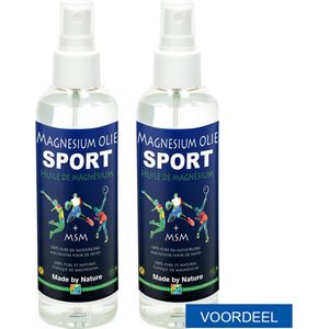 Magnesium Olie + MSM SPORT van Himalaya Magnesium | Set 2x 200 ml Magnesium Olie Spray | Magnesium olie voor Spieren