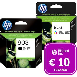 HP 903 - Inktcartridge kleur & zwart + Instant Ink tegoed