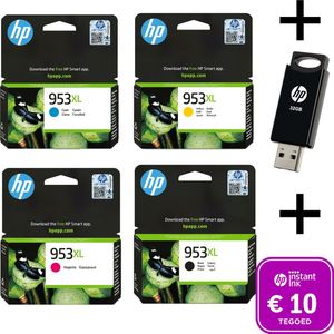 HP 953 XL - Inktcartridge - Origineel - Inclusief 32 GB USB Stick & Instant Ink tegoed