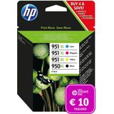 HP 950XL - Inktcartridge - Kleur en Zwart - Inclusief Instant Ink Tegoed