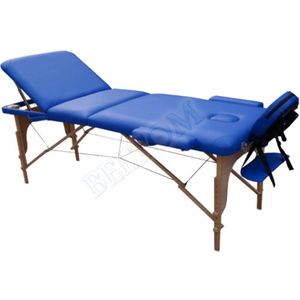 Massagetafel 3-delig XL - tot 225 cm - Blauw