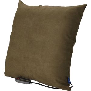 Invitalis Massagekussen Shiatsu - nekmassage apparaat - Olive & Grijs - Infrarood en memory foam | 5 jaar garantie - Afstandsbediening - rug- nek- schouder- been- en voetmassage