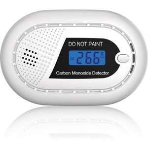 Easeware Koolmonoxidemelder - CO Melder, CO Meter & Koolmonoxidemelders - 10 Jaar Batterij - Modern Desikgn - Always On LCD display - Geen valse alarmen - Voldoet aan norm - Koolmonoxide Melders
