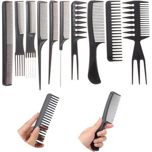 10 delige kammenset - Kammen - Fijne Kam - Grove Kam - 10 kammen - Kappers kammen - Haarkam - Haarkammen - Comb set