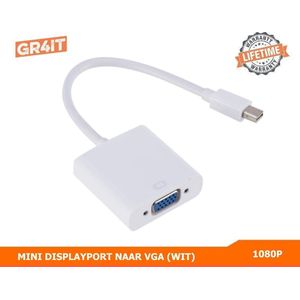 Mini DisplayPort naar VGA adapter - Wit - 1080P
