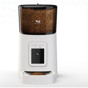 Pretty Paws PP003 - Camera Voerautomaat Wit - Automatische Voerbak - Slimme Voerautomaat met App - Instelbaar Voedingsschema