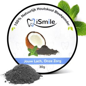 iSmile - Natuurlijk Houtskool Kokos Bleekpoeder - Tandpasta - Tanden Bleken - Tanden Witten -