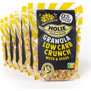 Holie's Granola Low Carb 6x 350gr - ontbijtgranen - suikervrij - gezond - vegan