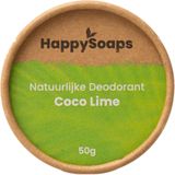 HappySoaps - Kokos & Limoen - Deodorant - 50g - Natuurlijke Formule