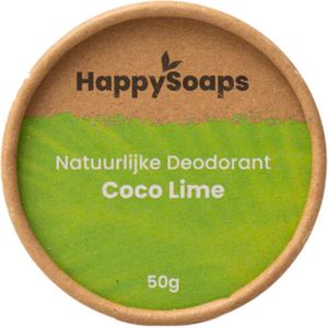 HappySoaps - Kokos & Limoen - Deodorant - 50g - Natuurlijke Formule