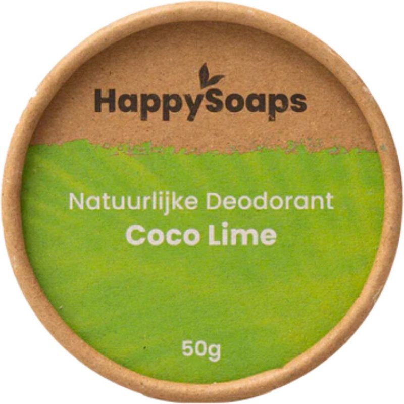 HappySoaps - Kokos & Limoen - Deodorant - 50g - Natuurlijke Formule