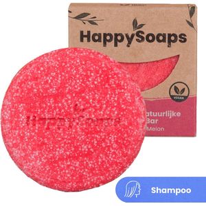 HappySoaps Shampoo Bar - You're One in a Melon - Krullen en Droog Haar - 100% Plasticvrij, Natuurlijk en Vegan - 70gr