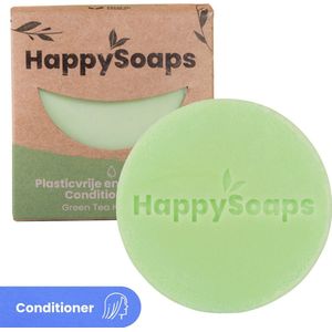 HappySoaps Conditioner Bar - Green Tea Happiness Fris, Verkwikkend & Hydraterend - 100% Plasticvrij, Vegan & Natuurlijk - 65gr
