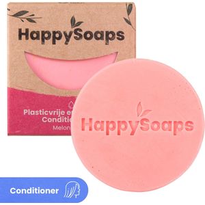 HappySoaps Conditioner Bar - You're One in a Melon - Krullen en Droog Haar - 100% Plasticvrij, Natuurlijk en Vegan - 65gr