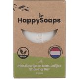Happy Soaps -Natuurlijke - Scheerzeep - Kokos - Plasticvrij - Vegan - Dierproefvrij - 80 gram