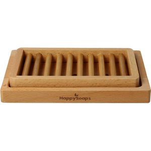 HappySoaps - Houten Uitlekbakje - Afwaszeep - Duurzaam - Plasticvrij