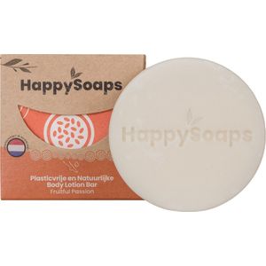 HappySoaps Body Lotion Bar - Fruitful Passion - Fruitig & Optimistisch - 100% Plasticvrij, Vegan & Natuurlijk - 65gr