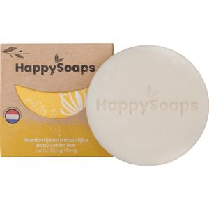 HappySoaps Body Lotion Bar - Exotic Ylang Ylang - Verleidend Bloemige Geur, Verzogend & Hydraterend - 100% Plasticvrij, Vegan & Natuurlijk - 65gr