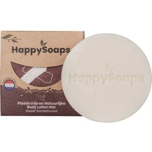 HappySoaps Body Lotion Bar - Sweet Sandalwood - Houtig en Zoet Geurend - 100% Plasticvrij, Vegan & Natuurlijk - 65gr