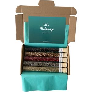 Let's alchemize - Gin botanicals XL - set van 5 XL tubes - cocktailkruiden - Gin kruiden