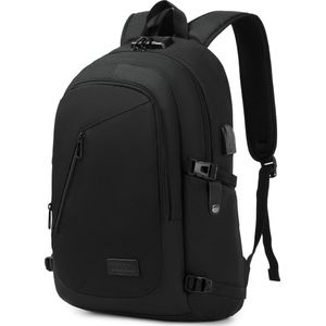 Anti Diefstal Waterdichte Rugzak Inclusief Usb Oplaadstation - Laptop tas 14 t/m  15,6 inch - voor dames en heren en jongens - schooltas - Zwart van Zedar