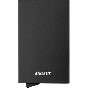 Athletix® Pasjeshouder - Aluminium -  Uitschuifbaar - Unisex Creditcardhouder - RFID & NFC Beveiliging - Zwart