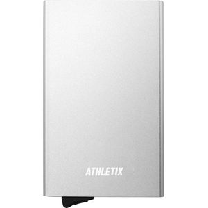 Athletix® Pasjeshouder - Aluminium -  Uitschuifbaar - Unisex Creditcardhouder - RFID & NFC Beveiliging - Zilver