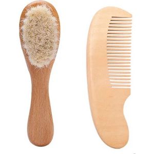 Baby Borstel - Baby Verzorginsset - Baby Kam - Baby Setje - Baby Manicureset - Baby borstel en kam - Houten Baby Kam