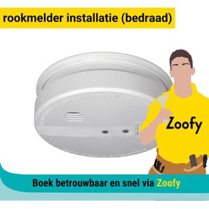 Installatie rookmelder - Bedraad - Door Zoofy in samenwerking met bol.com - Installatie-afspraak gepland binnen 1 werkdag