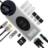 Triple J® 15-in-1 USB C Hub - Wireless charger - USB splitter - USB C adapter - USB 3.0 hub - Space Grey