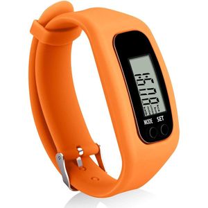 Triple J® Stappenteller - Activity Tracker - Stappenteller Armband - Oranje