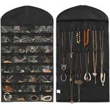 Sieraden Organizer - Zwart - Dubbelzijdig - 32 Transparante Vakjes