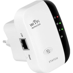 Statch draadloze WiFi Versterker - Inclusief Internetkabel - 2.4 Ghz - Wit