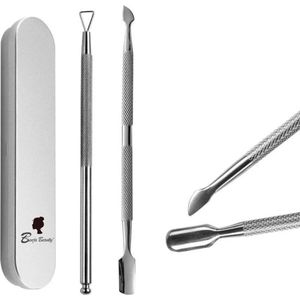 BenjaBeauty Bokkepootje nagels - Schraper - Cuticle pusher - Bokkenpootje nagels - cuticle remover - Pedicure - Manicure - zilver