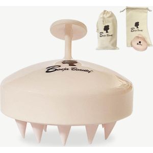 BenjaBeauty Siliconen Haarborstel - Scalp Massager - Hoofdhuid Massage Borstels - Anti Roos - scalp brush - lichtroze