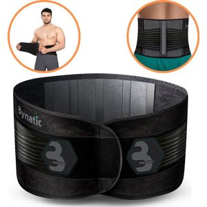 Bynatic® Rugbrace Onderrug - Rugband voor Lage Rugpijn - Rug Corrector voor Houding Correctie - Postuur Corrector voor Mannen & Vrouwen - Rug Brace met Baleinen - Rugbandage ook geschikt voor Fitness - Alle Maten Beschikbaar